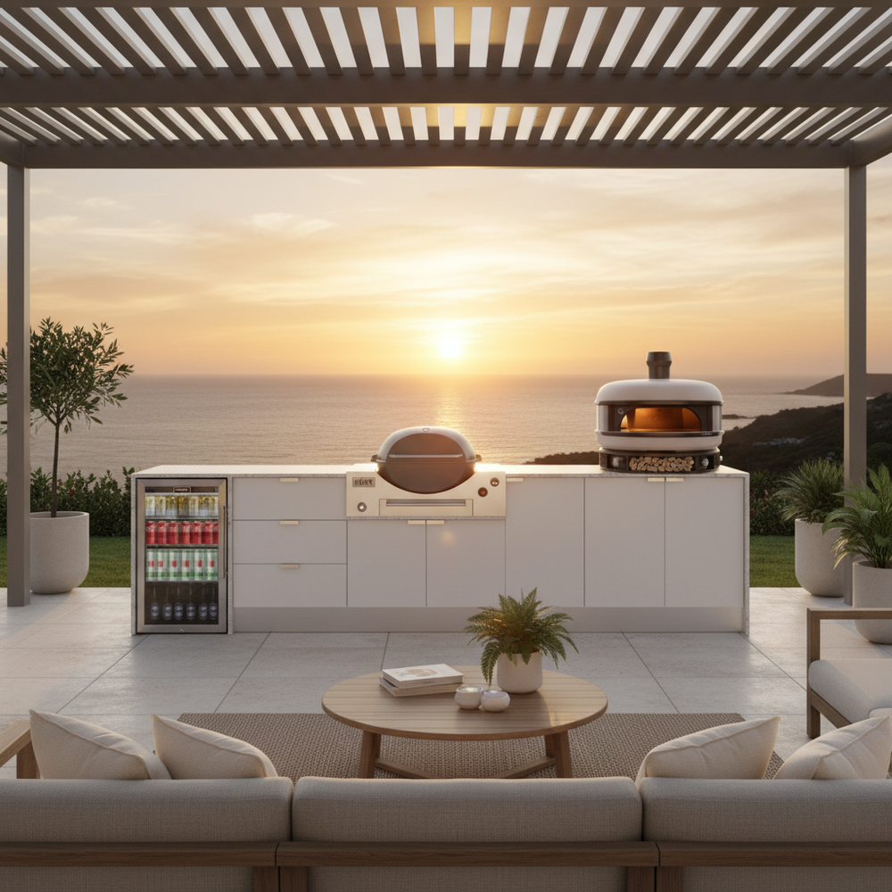 Grillhound Outdoor Kitchen Package to Suit Weber Family Q + Gozney Pizza Oven-GWGZ346